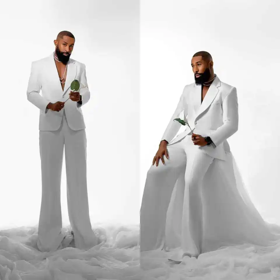 Summer Men's Suits 2 Piece Blazer Pants Single Breasted Jacket Formal Business Occasion Banquet Party Wedding Customized