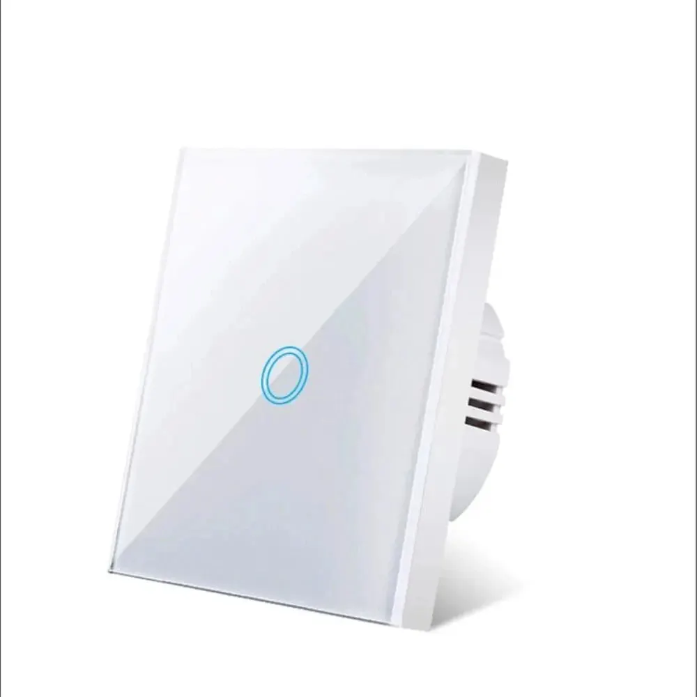 Touch Switch EU LED Crystal Glass Panel Wall Lamp Light Switch 1/2/3 Gang AC100-240V LED Sensor Switches Interruttore