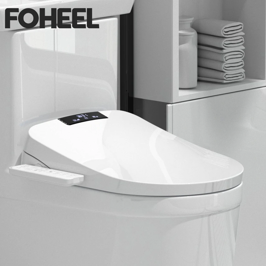 FOHEEL D Shape Smart Toilet Cover Seat Auto Open Intelligent Lid