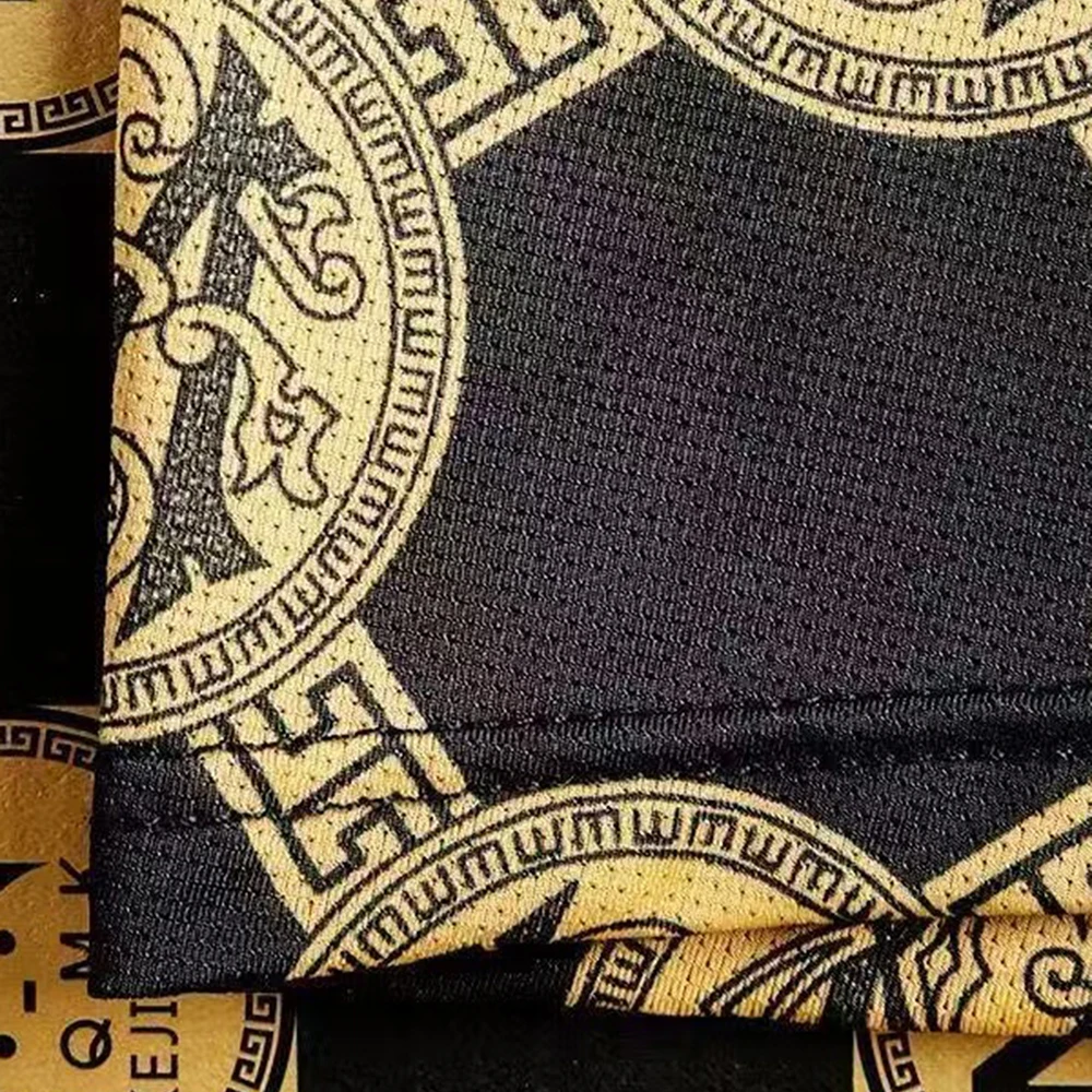 5 قطعة ملابس داخلية رجالية فاخرة مطبوعة بالذهب الأسود ملابس داخلية رياضية غير رسمية ومريحة ملابس داخلية جيدة التهوية للرجال