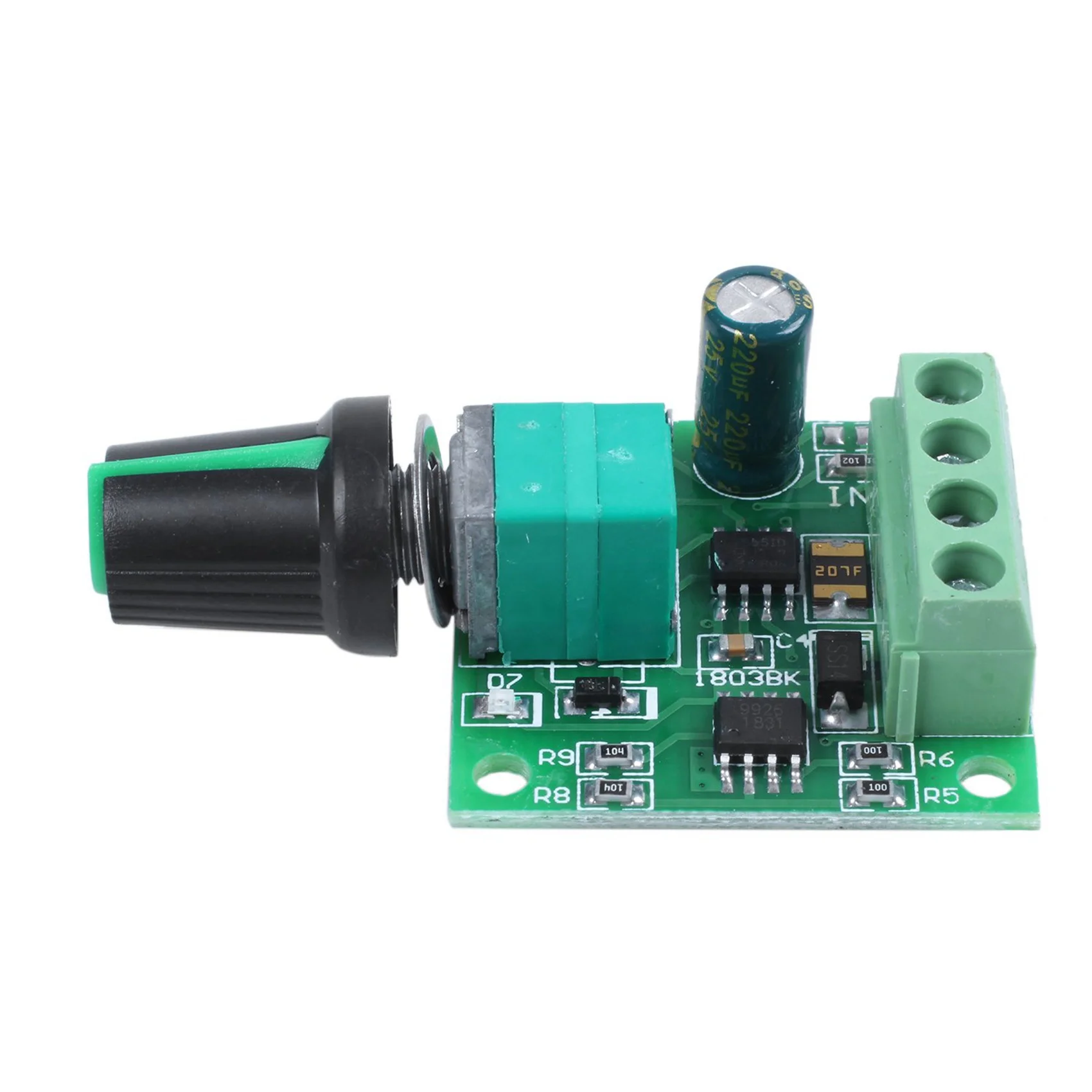 A50U 2X 1,8 V 3V 5V 6V 7,2 V 12V 2A 30W controlador de velocidad del motor CC (PWM) 1803BK interruptor de controlador ajustable