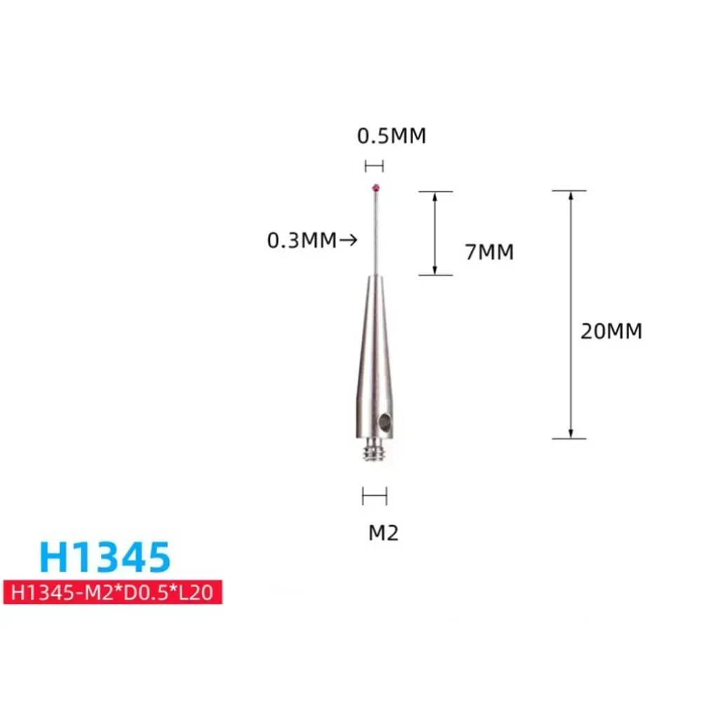 1PC M2 Thread CMM Touch Probe Stylus Ru By Ball Gauge Head For 3D Universal Tungsten Steel Dial Indicator Probe