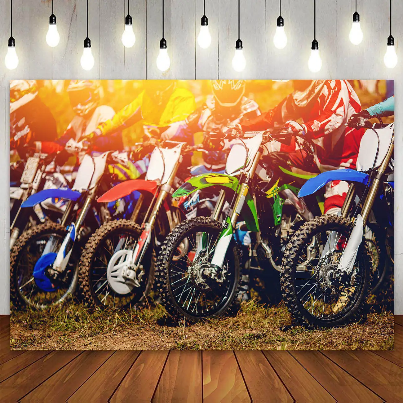 Motocross Racing Theme Backdrop Motorcycle Photography Background for Boys Birthday Party Decoration Banner Poster Vinyl 7x5ft