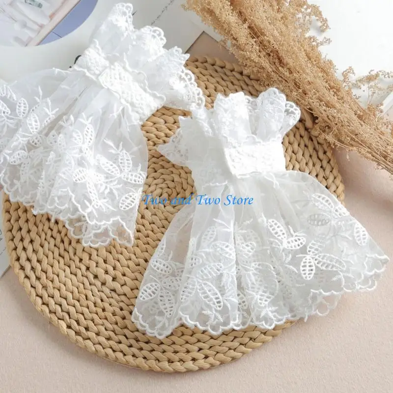 HX6F Elastic Lace Wrist Cuffs for Women with Short Decorative Sleeve
