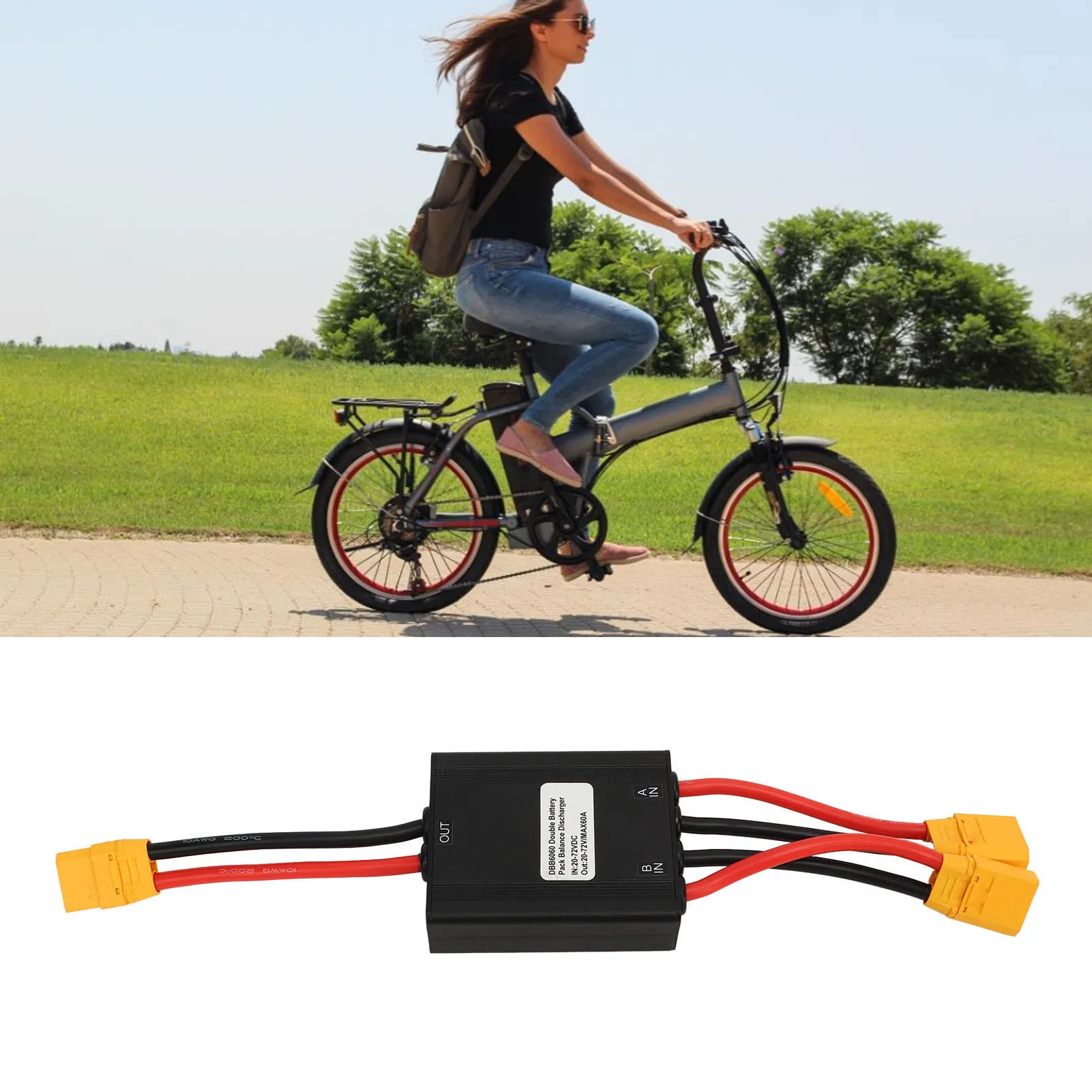 

Dual Battery Parallel Module Adapter Lasting Power Dual Battery Discharge Balancer XT90 Interface Lightweight for Controller