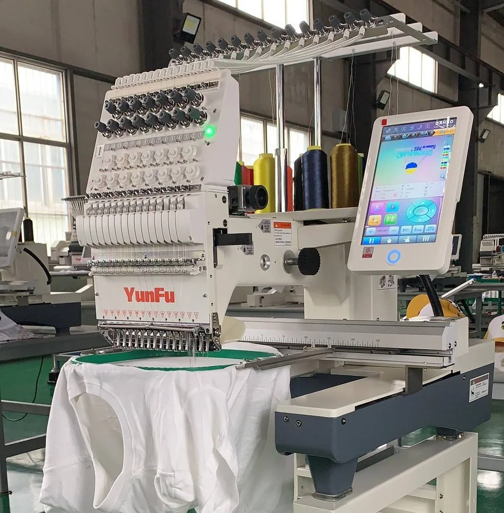 Discount Offer For New Yunfu Mt-1201/1501 12/15 Needle Embroidery Machine Bundle With Hat Hoopofessional Drone