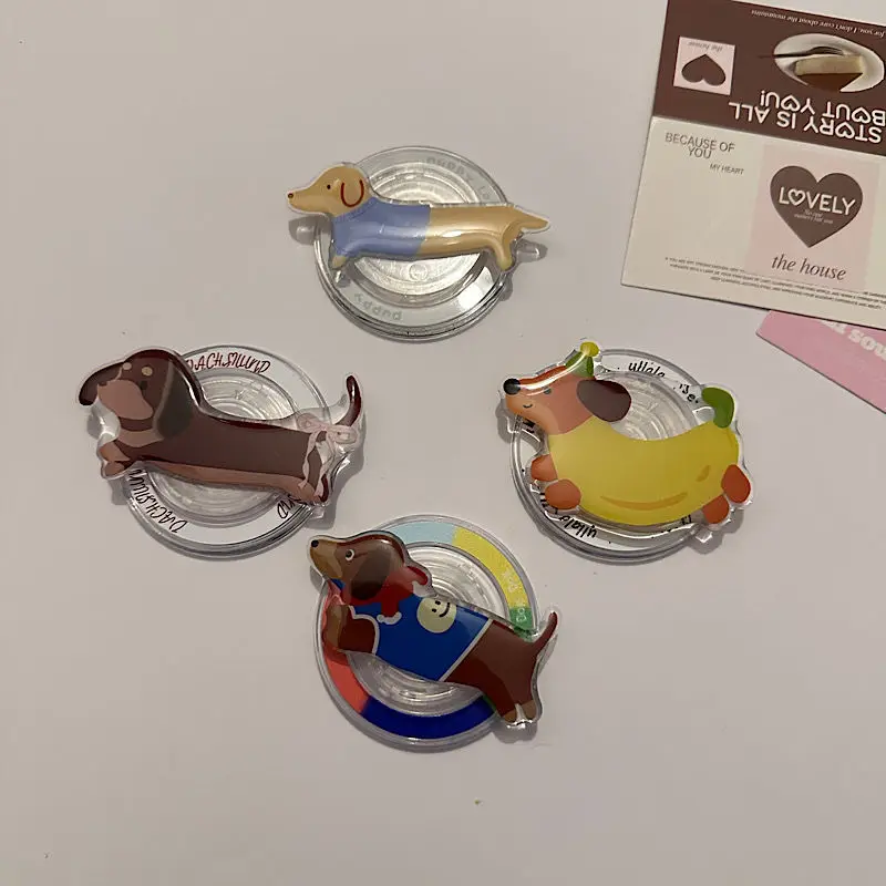 Dachshund For Magsafe Magnetic Phone Grip Tok Griptok Stand For iPhone Funny Foldable Wireless Charging Holder