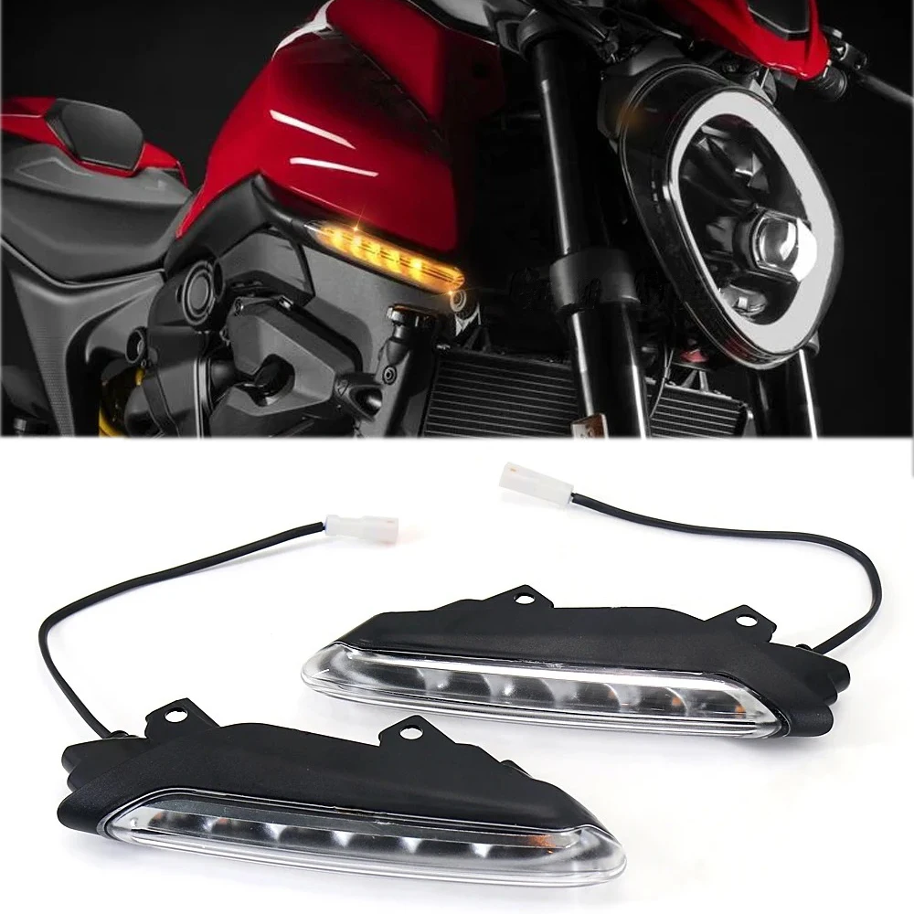 

LED Turn Signal Lights For Ducati Monster MONSTER 950 937 2021 2022 2023 Day & Night Motorcycle Indicators Bright Warning Lights