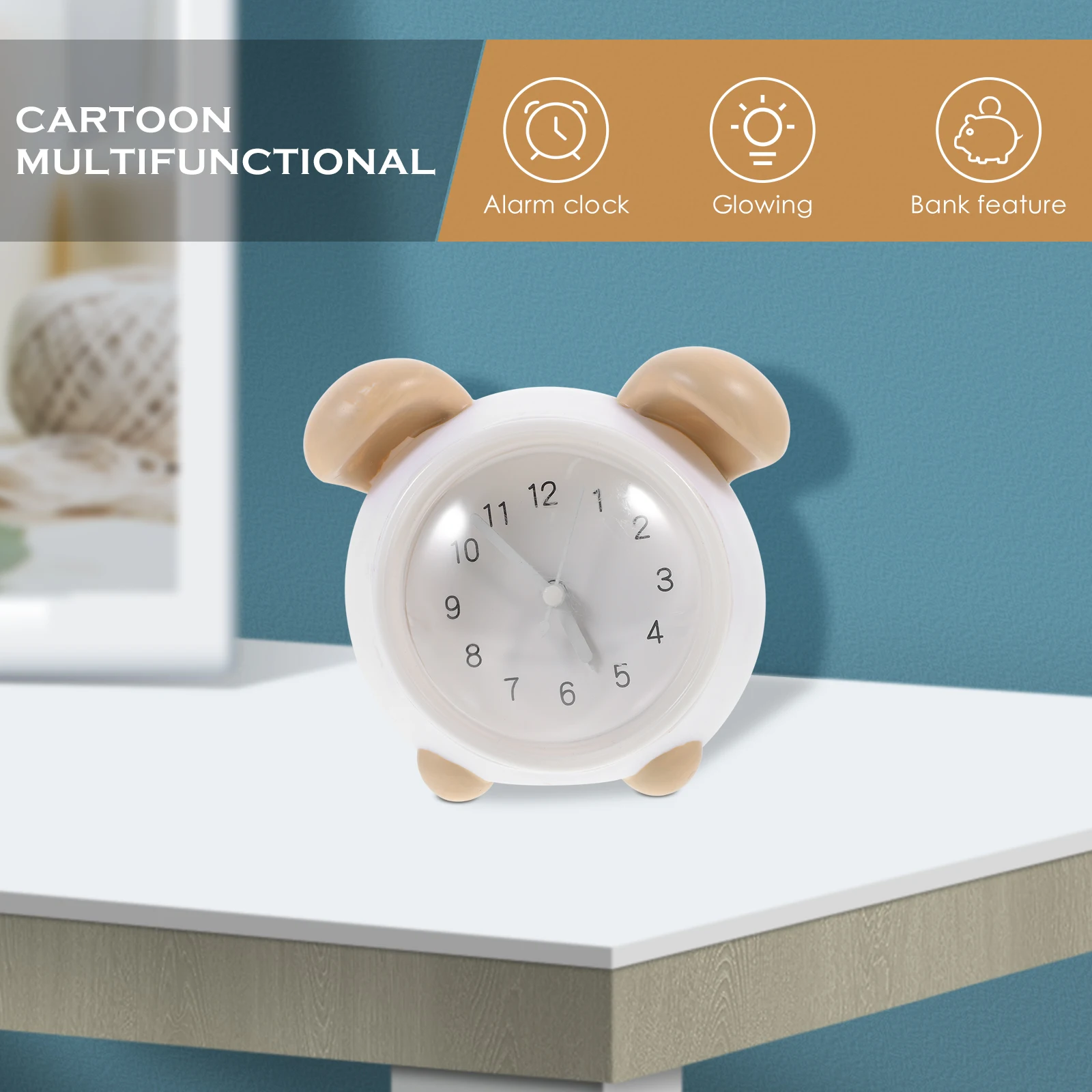 

Clock-Shaped Piggy Bank Kids Coin Box Money Pot Decorative Saving Jar For Bedroom Desktop Home Decor Birthday Gift Piggy