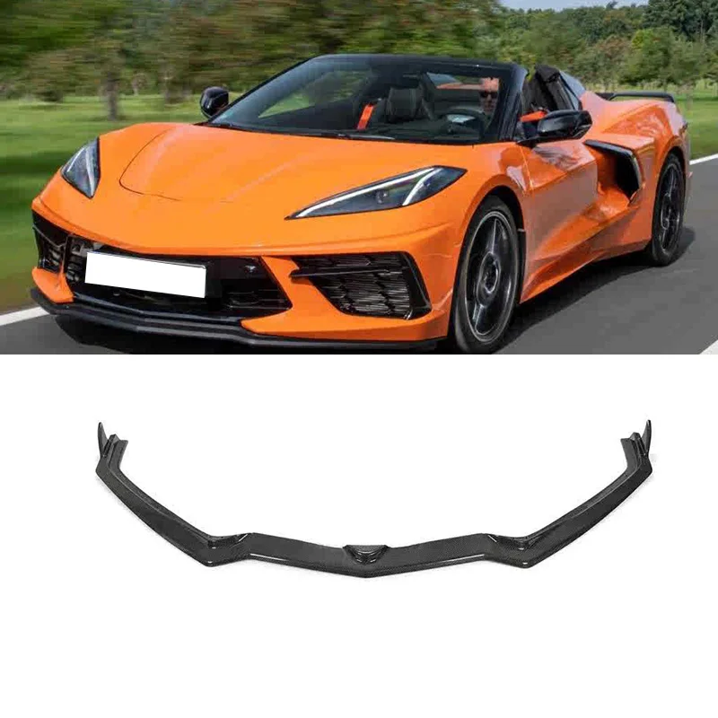 Carbon Fiber Bumper Front Lip Spoiler For C8 Corvette Chevrolet