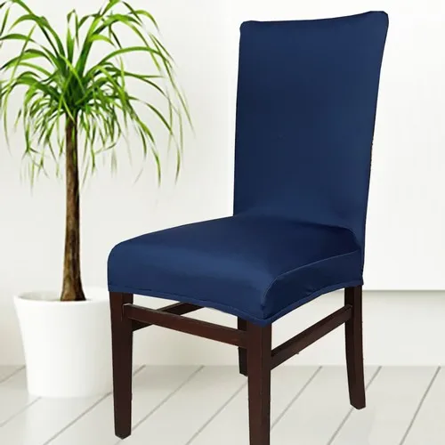 Abeltrade Micro Lycra Thick Fabric Navy Blue Color Chair Cover