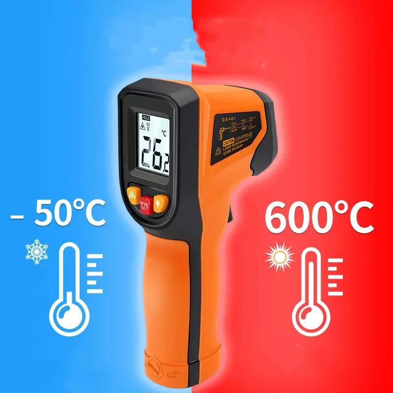 nfrared Thermometer Gun Handheld Heat Temperature Gun For Cooking Tester Pizza Oven Grill & Engine - Laser Surface Temp