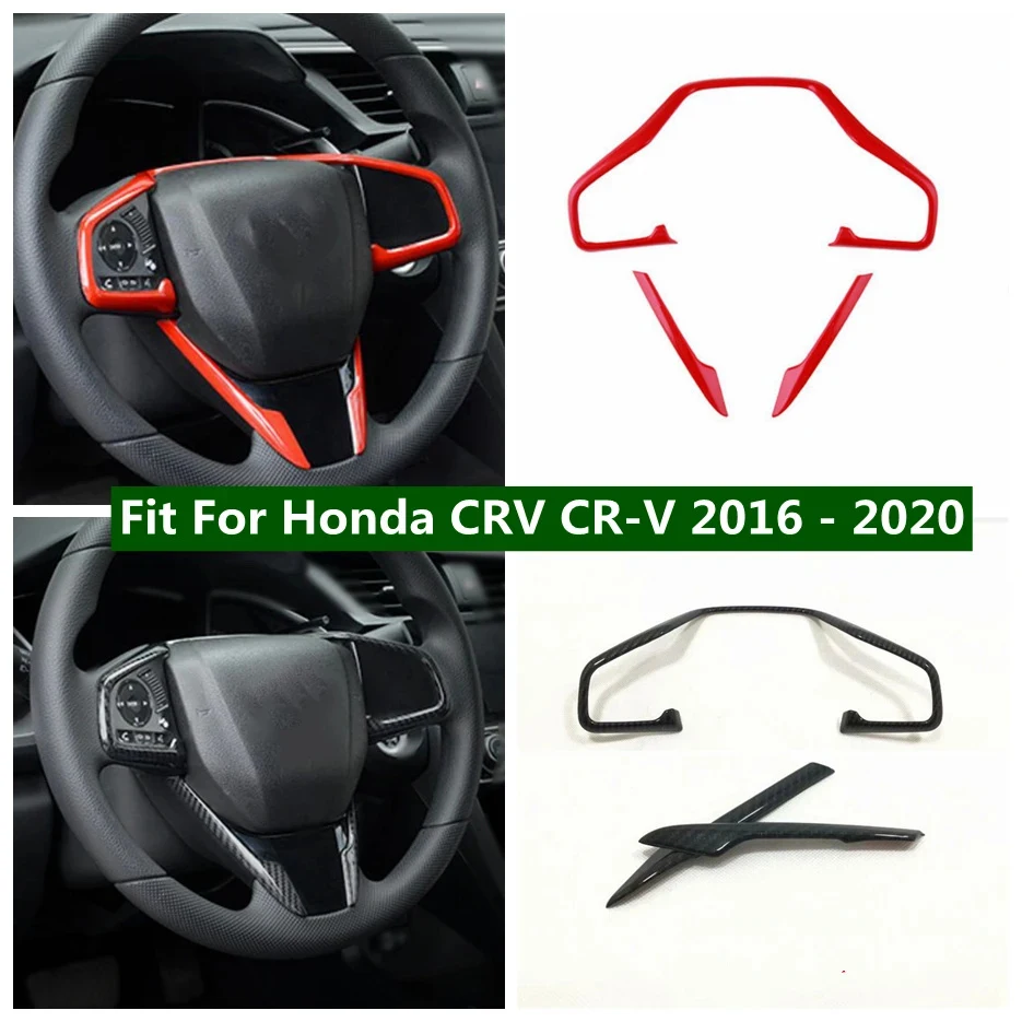 

Auto Gear Shift Steering Wheel Bottom Decor Frame Cover Trim Fit For Honda CRV CR-V 2016 - 2020 Accessories