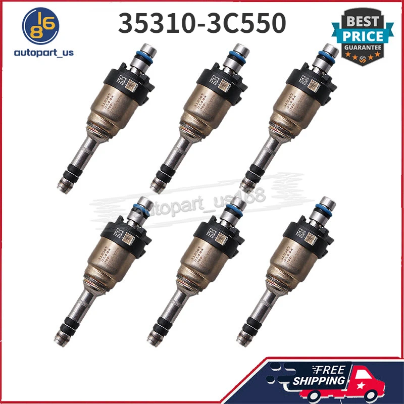 6PCS Fuel Injectors 35310-3C550 For Hyundai Genesis Coupe Hyundai Santa Fe Hyundai Azera Hyundai Genesis Kia Cadenza Kia Sorento