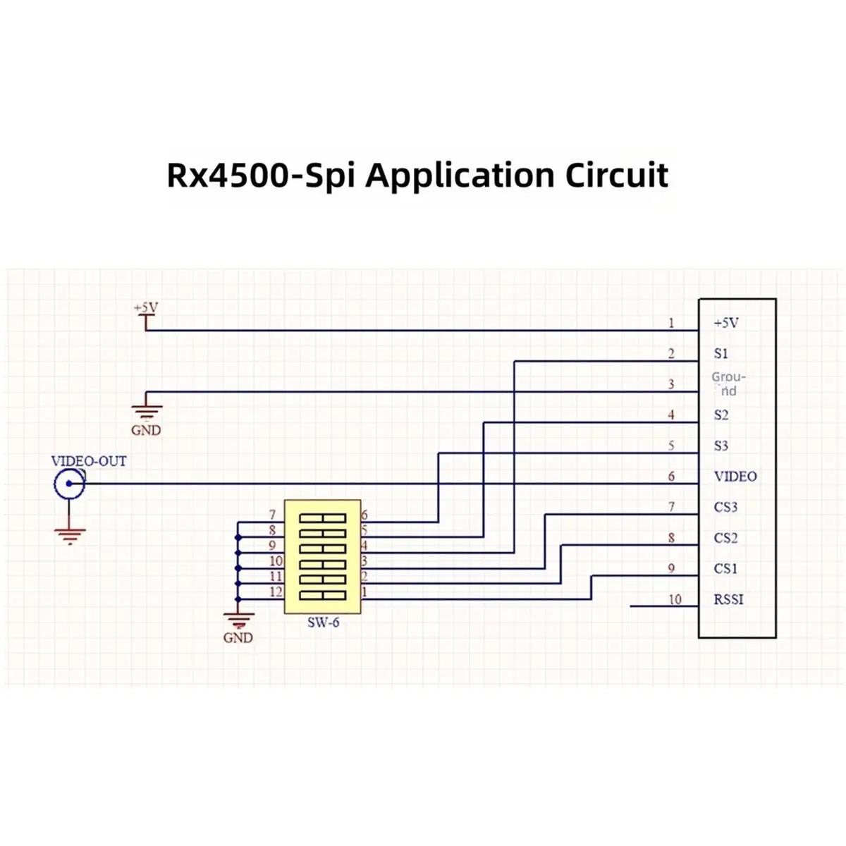 RX4500 SPI 3300-5110MHz Receiver Module 4.5G VRX FPV Wireless Video Receiver Module Analog Wireless Video Receive Module