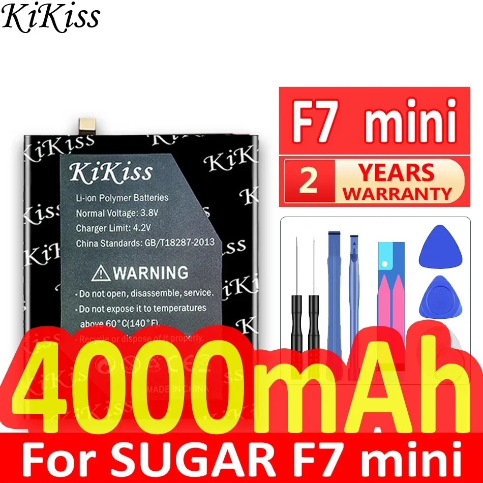 

4000mAh KiKiss Powerful Battery F7mini For SUGAR F7 mini Mobile Phone Batteries