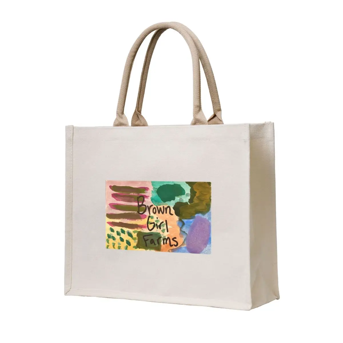 

Brown Girl Farms Painting Tote Bag Gift bag personalized tote bag shopper women canvas Cloth bags