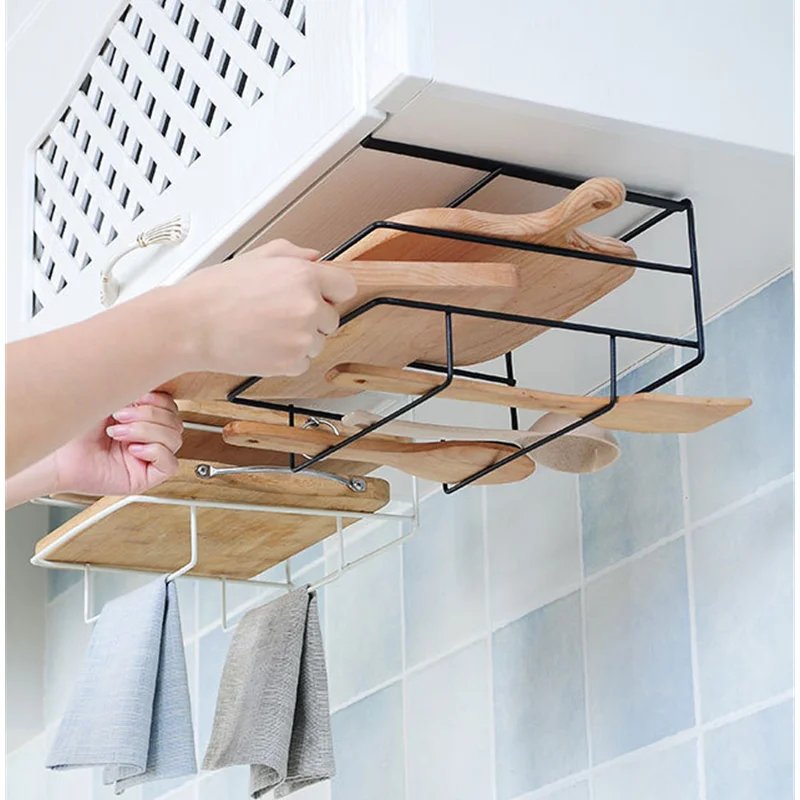 Kitchen Organizer for Chopping Board Wall Mounted Kitchen Storage and Organization Rack for Towel Cutting Board Holder Shelf