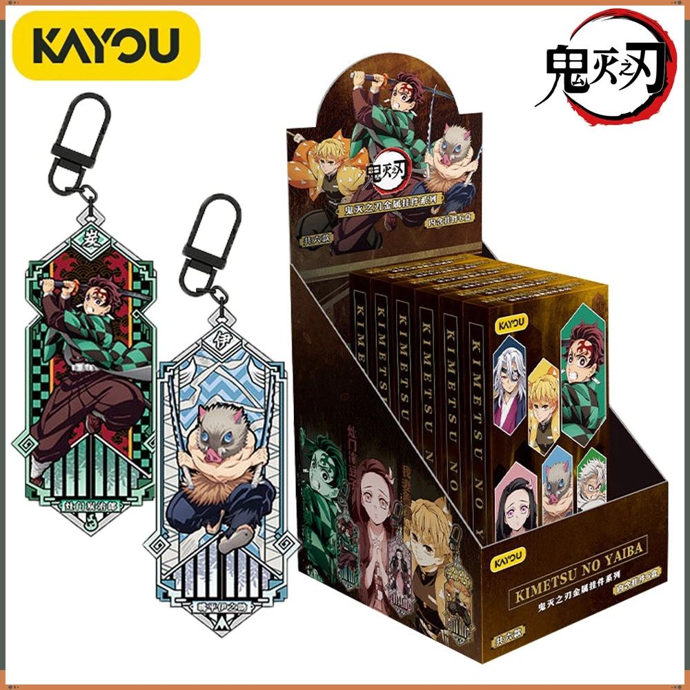 New Official KAYOU Demon Slayer Hashibira Inosuke Uzui Tengen Anime Fashion Creative Metal Pendant Hobby Collection Popular Gift