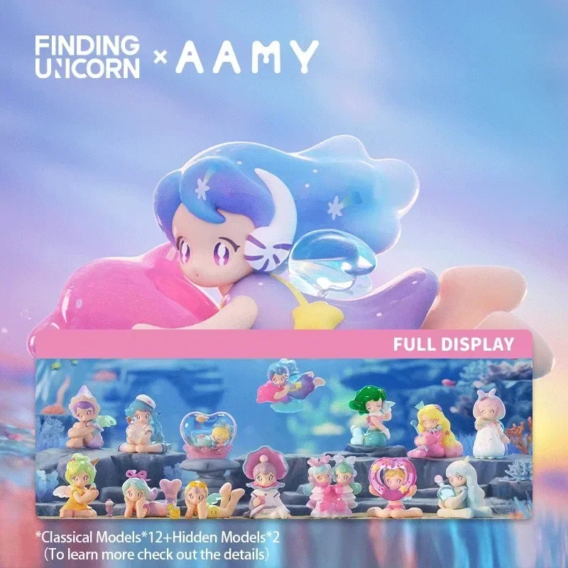 Menemukan UNICORN AAMY Seri Pikiran Laut Mainan Kotak Buta Kawaii Anime Figur Aksi Kejutan Boneka Kotak Misteri Hadiah Anak Perempuan