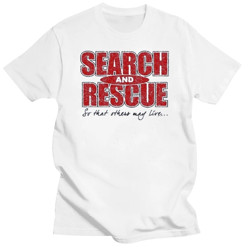 SAR-SEARCH RESCUE SO OTHERS MAY LIVE Screen Printed T-Shirt ATHLETIC GREY