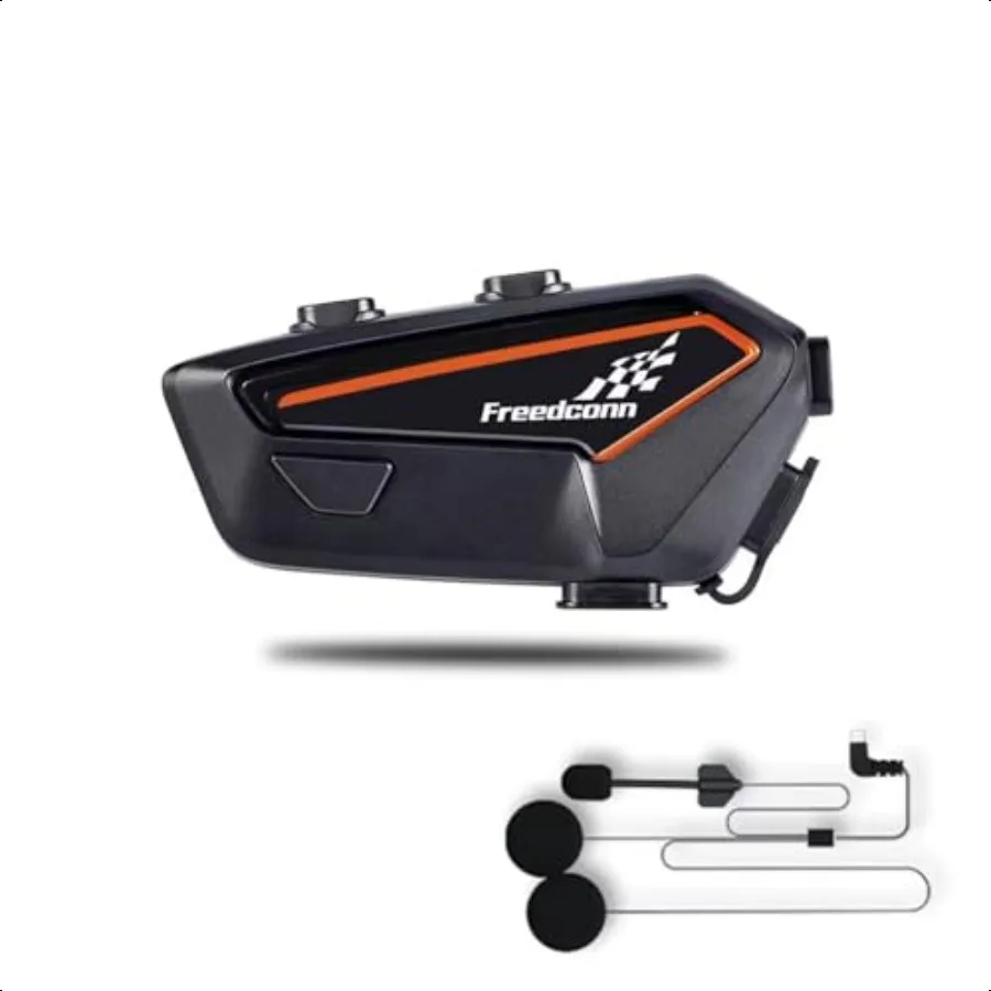 

QC Bluetooth 5.2 Motorcycle Headset Helmet Headphones Speakers with Strong Bass 1100mAh Hands Free Earphones Hard Mic IP67 Wate