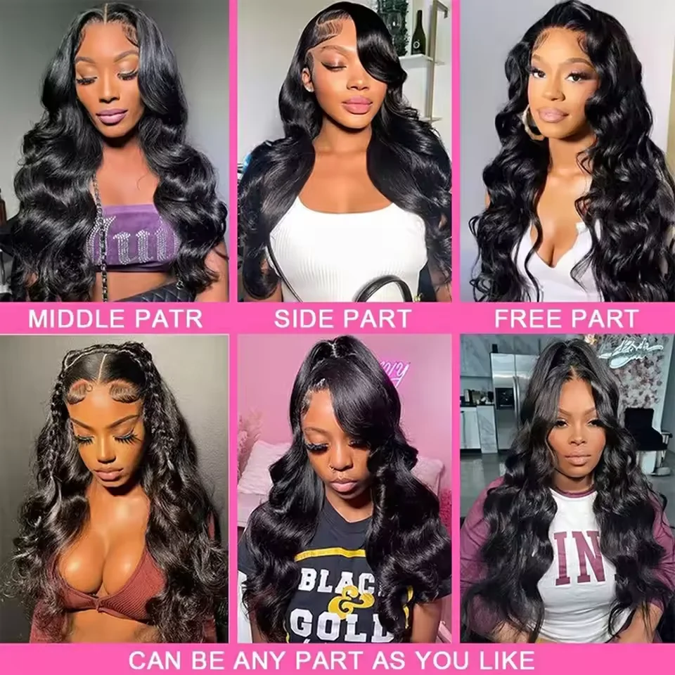 Body Wave Lace Front Wigs Human Hair 13x4 13x6 Transparent Lace Frontal Wig 220 Density Brazilian 4x4 Lace Closure Wig