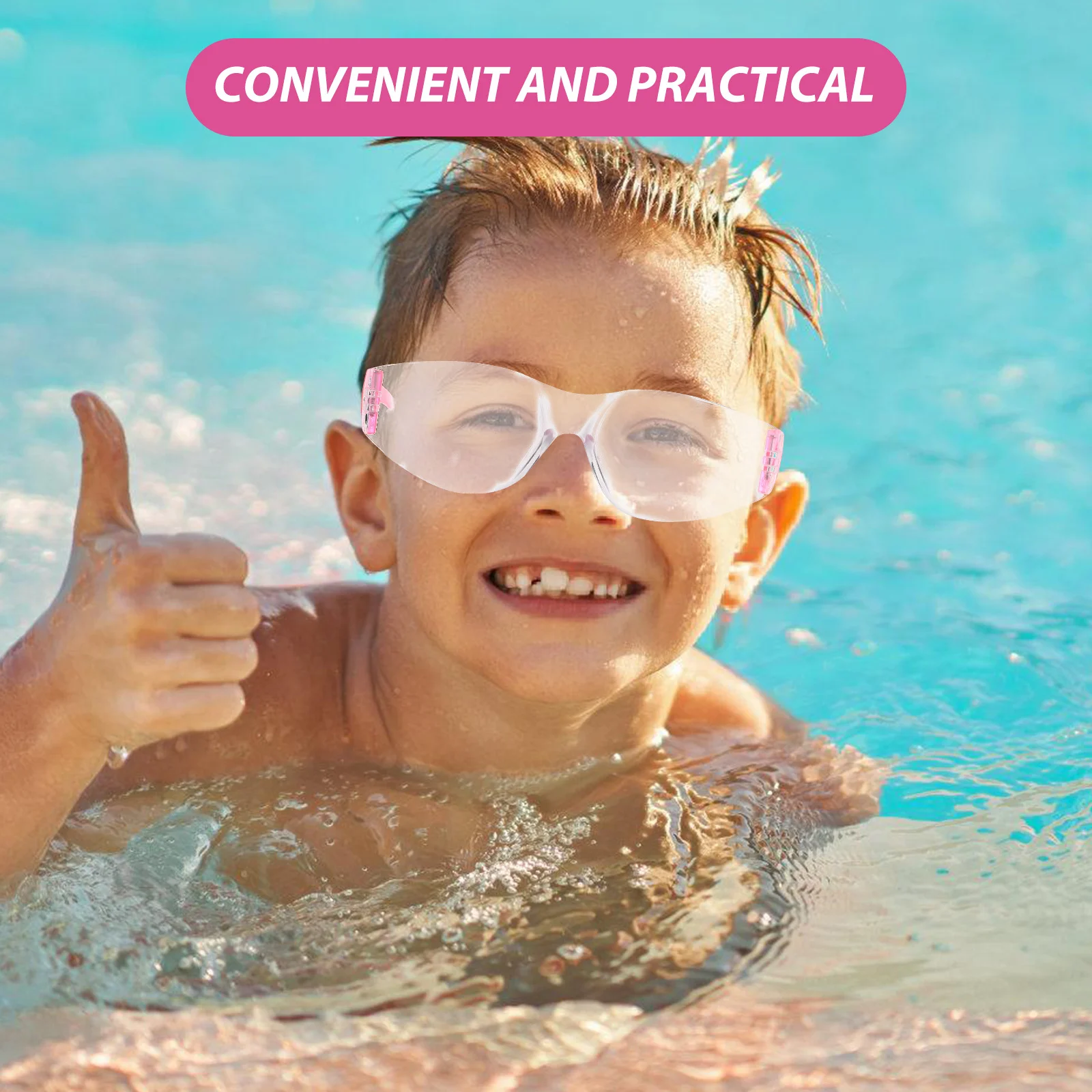 6 قطع نظارات أمان للأطفال مقاومة للخدش ومقاومة للصدمات للعب المائي في المختبر المدرسي في الهواء الطلق