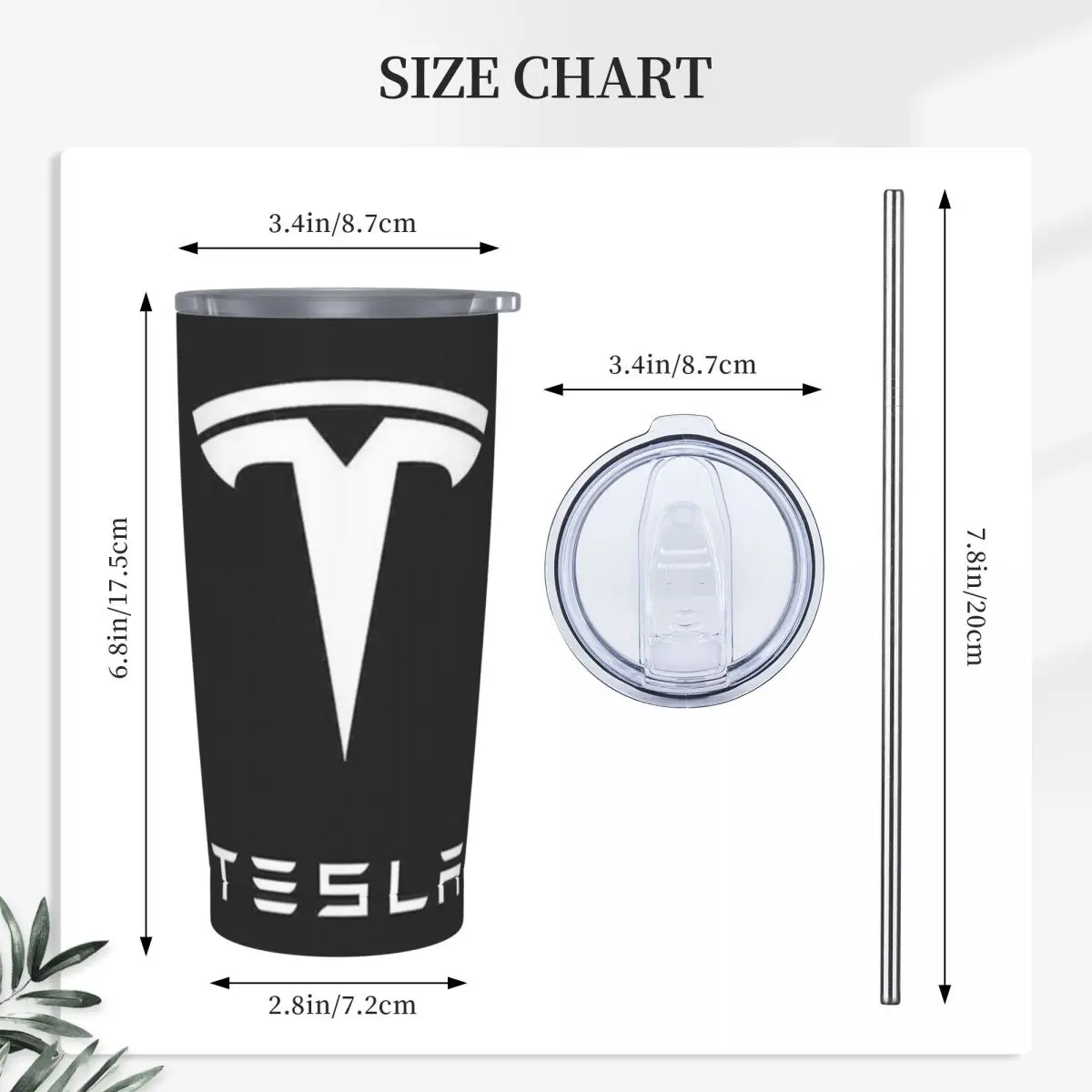 Stainless Steel Tumbler T-Teslas Motors Car Mugs Cup With Straws Roadster Travelist Cold Drink Water Bottle Large Thermal Cups