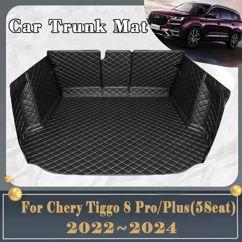 

Car Trunk Mat For Chery Tiggo 8 Pro Plus 5seat 2022 2023 2024 Dirt-resistant Fully Trunk Mat Rear Cargo Tray Car Accessories