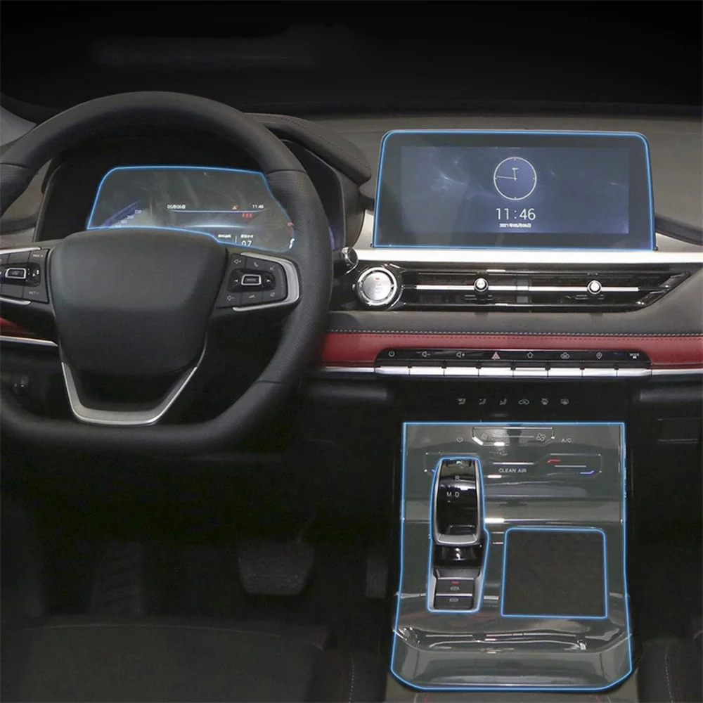

Для Chery Tiggo 8 2020 Tiggo 7 Pro 2021, центральная консоль автомобиля, прозрачная защитная пленка из ТПУ, ремонтная пленка против царапин, аксессуары