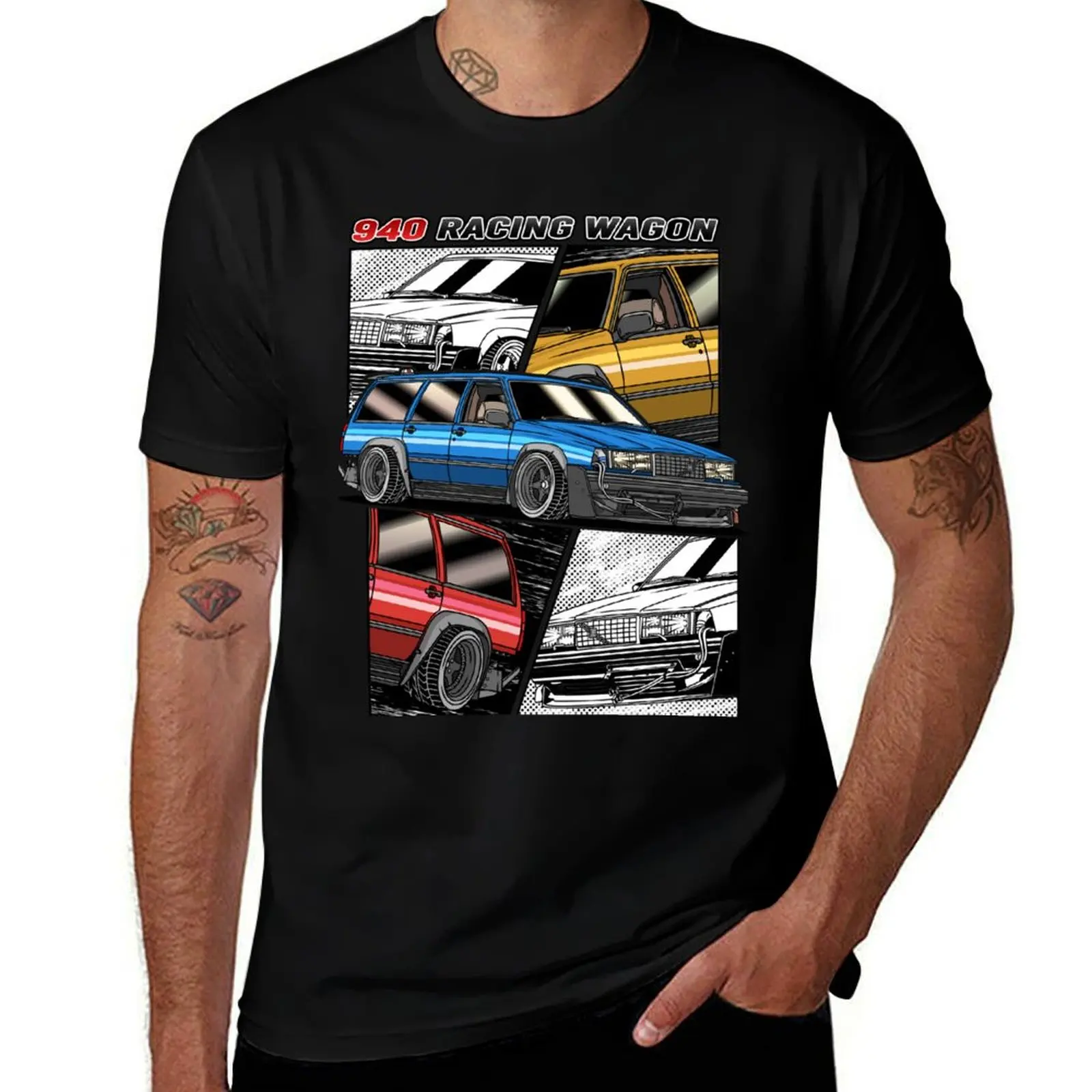 Street Racing Wagon 940 T-Shirt Casual Minimalist Short Sleeve Top T-Shirt