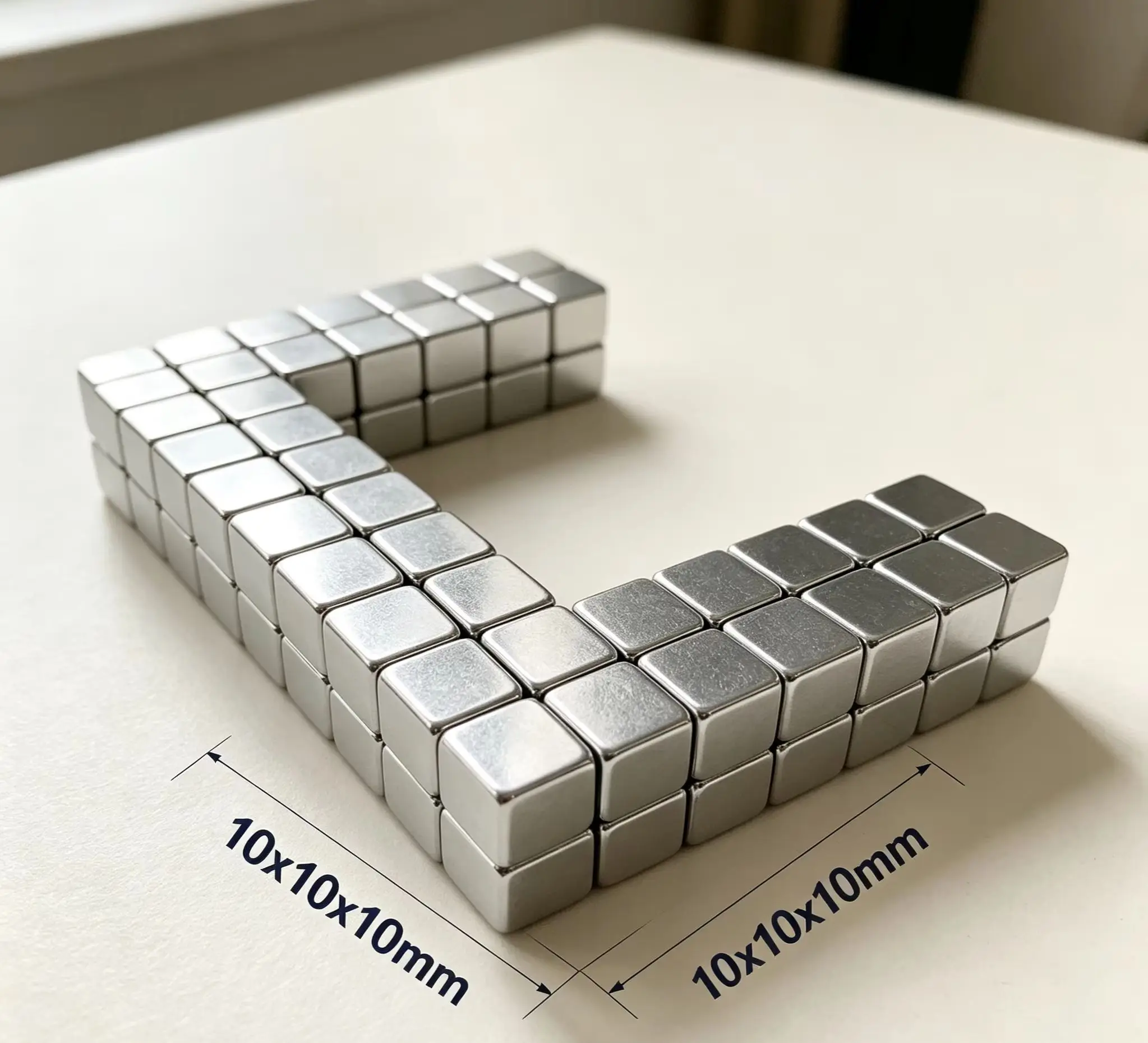 10x10x10 Permanent NdFeB Square Magnet 101010mm Super Powerful Neodymium Block for Fridge Decor Hobby Experiment Storage
