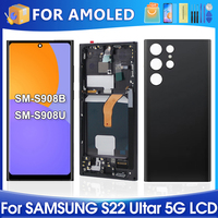 S22 Ultra For Samsung For AMOLED S908 S908B S908U S908W S908E LCD Display Touch Screen Digitizer Assembly Replacement