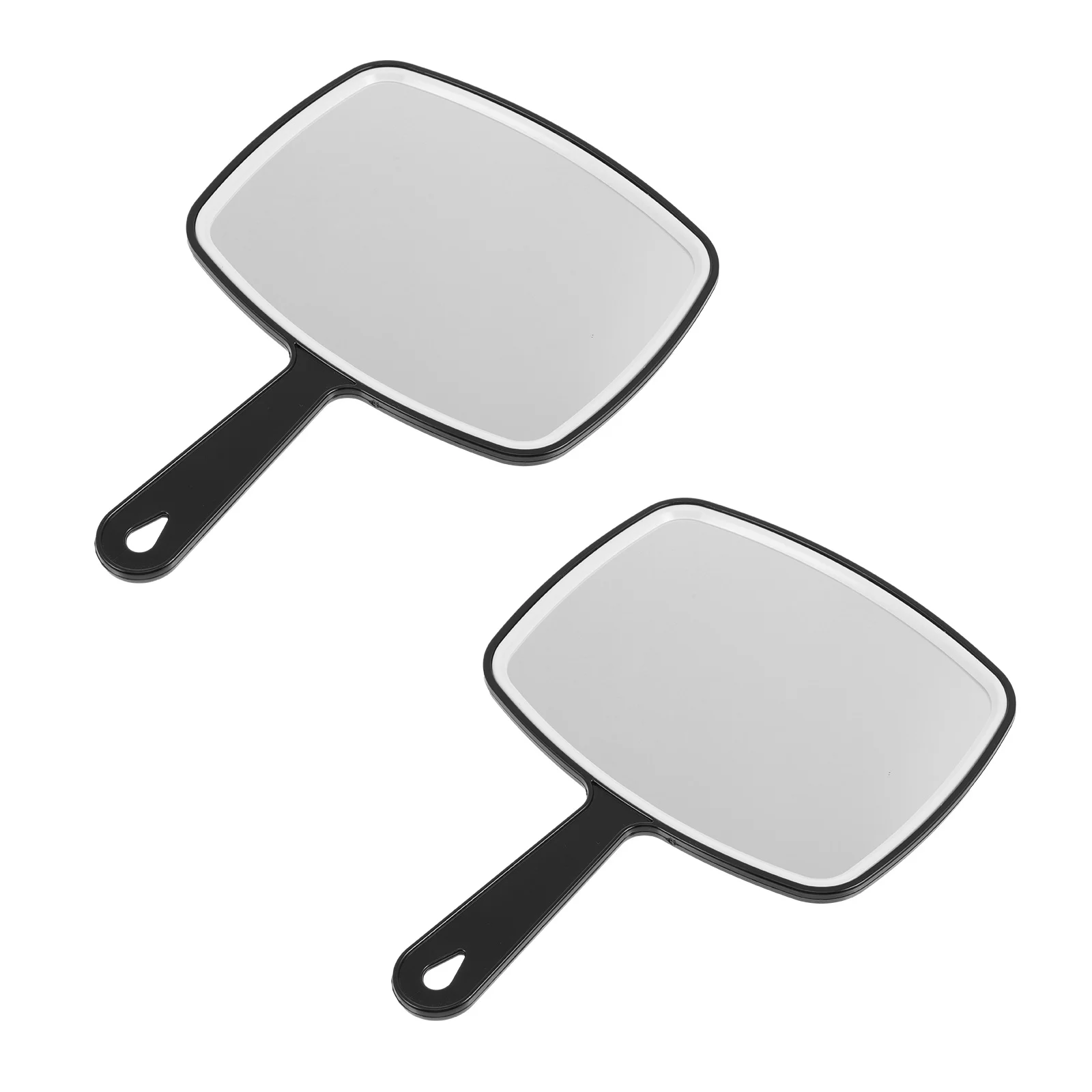 2Pcs Women Makeup Mirrors Portable Lightweight Handheld Compact Design Travel Vanity High Definition Clear Reflection