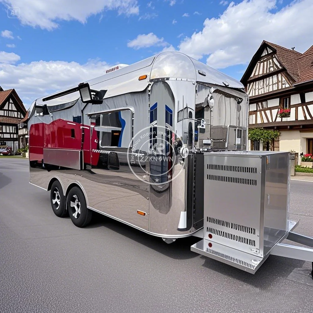 

Factory Price Stainless Steel Food Trailer Hot Dog Pizza Coffee Ice Cream Mobile Fast Food Cart