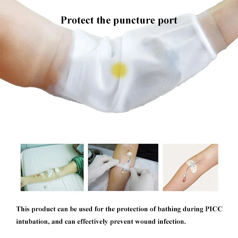 PICC Waterproof and Antibacterial Silicone Sheath, Special Protective Sheath for Intravenous Chemotherapy Catheterization