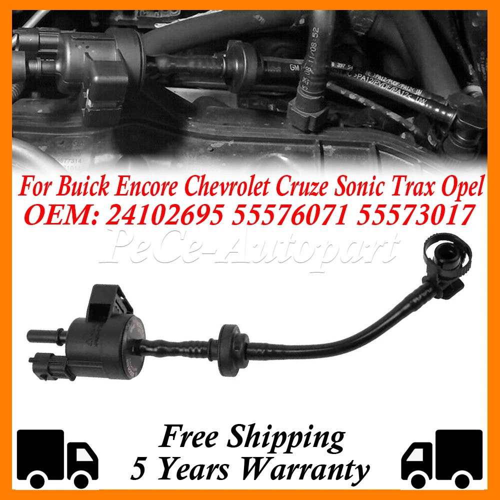 Nowy zawór elektromagnetyczny do oczyszczania pochłaniacz par paliwa Buick Encore chevroleta Cruze Sonic Trax Opel Corsa Astra 55576071 55573017