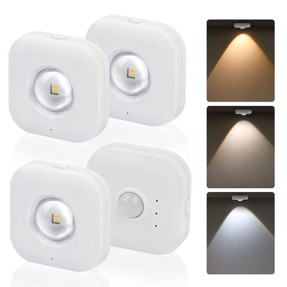 

Светодиодный ночник с датчиком движения, тип C, регулируемый светильник для шкафа для детской прикроватной тумбочки, спальни, коридора, беспроводной ночник, освещение