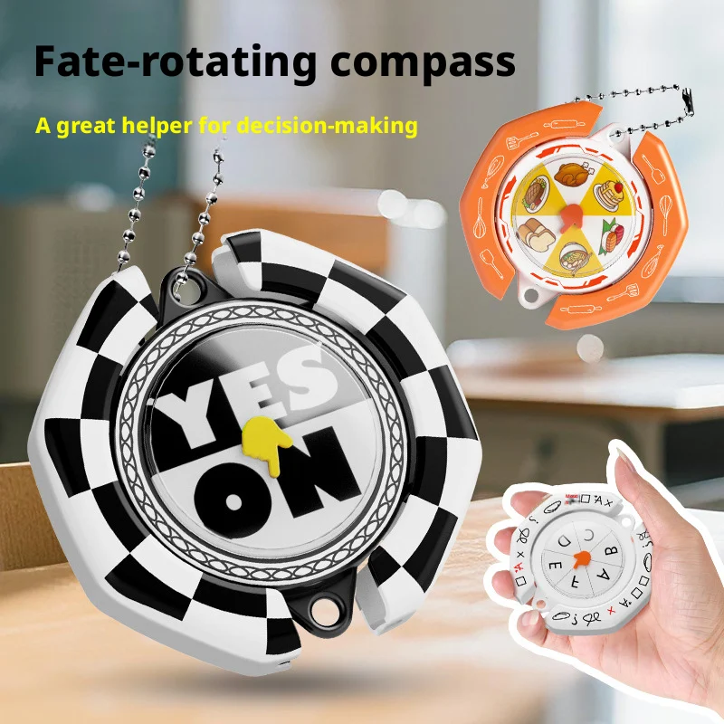 Fate Spinning Wheel Selects Difficult Puzzles Unique Gyroscopes Brain-Teasing Stress-Relief Keychains