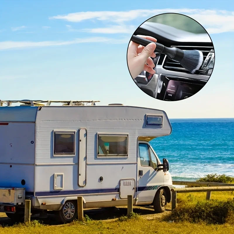 Lucullan Ultra-macio detalhando escova super denso auto interior detalhe escova com cerdas sintéticas painel do carro espanador escova