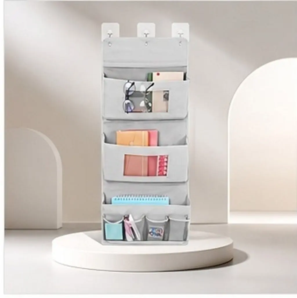 Makeup Storage Hanging Pocket Cloth Door Organizer Over Door Hanging Wall Pocket Sundries Organizer Space Saver