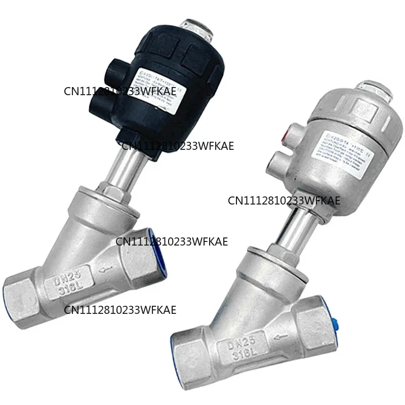 DN Series High Temperature And Corrosion Resistant Steam Pneumatic Valve Y Type Internal Thread Angle Seat Valve.