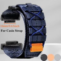 16mm Watchband For Casio GA-110 800 GA-2100 GD100 120 G8900 5600 GW-M5610 6900 GLS-8900 Watch Straps Soft Nylon Band Wrist Belt