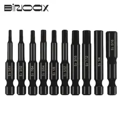 Binoax 10 Pcs SAE/Metric Hex Head Allen Wrench Drill Bit Set 1/4