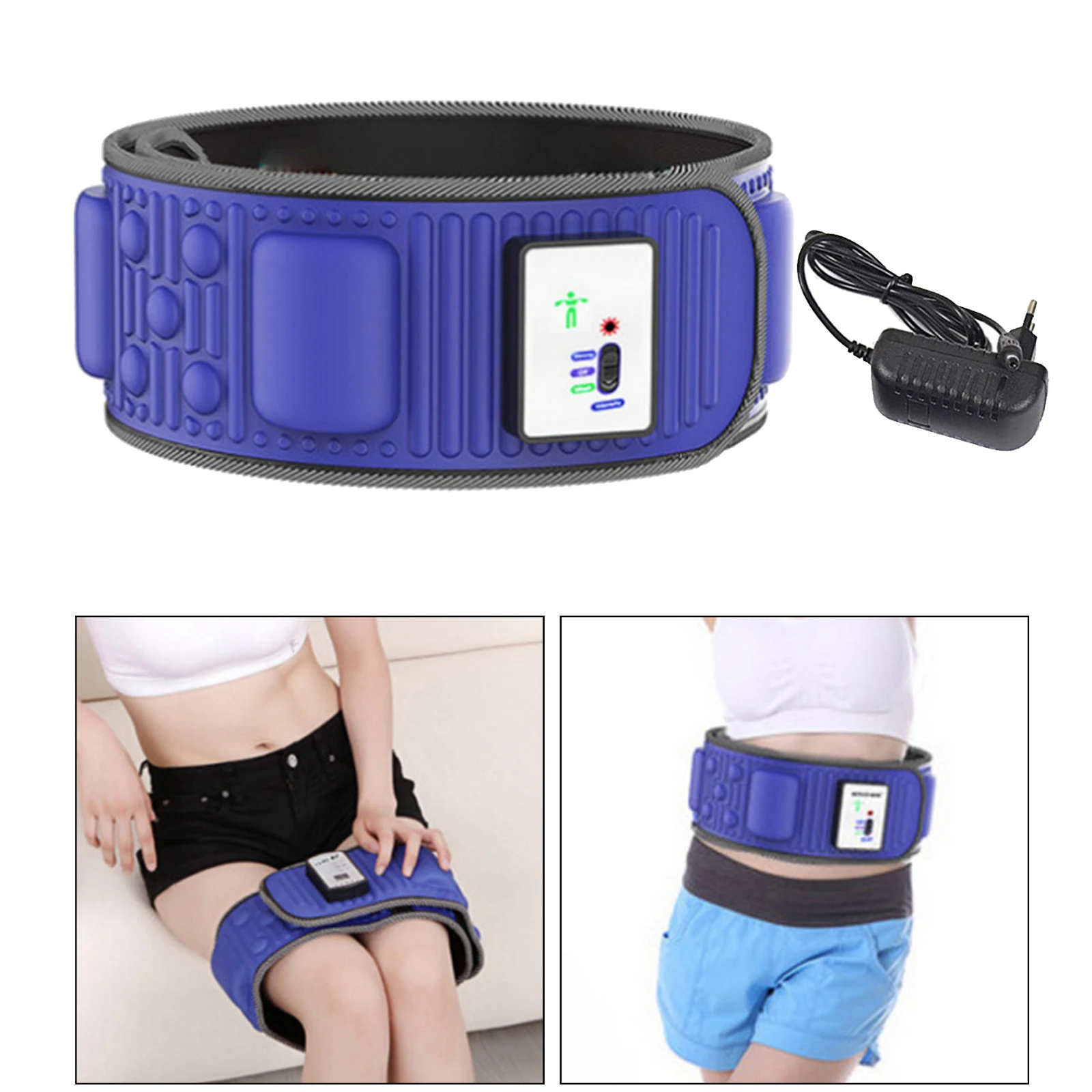 Slimming Belt Training Stimulator Vibrating Belly Waist Trainer Massager Home Gym Workout Fitness Waist Trimmer Weight Loss