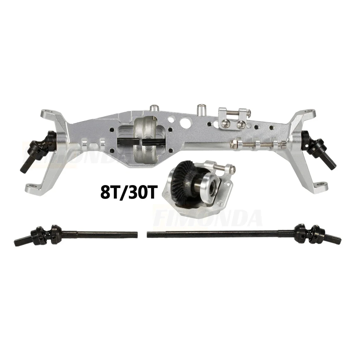 1/10 RC Crawler Aluminum Offset Portal Axle – Capra w/ Constant Velocity Shaft & Adjustable Upper Mount