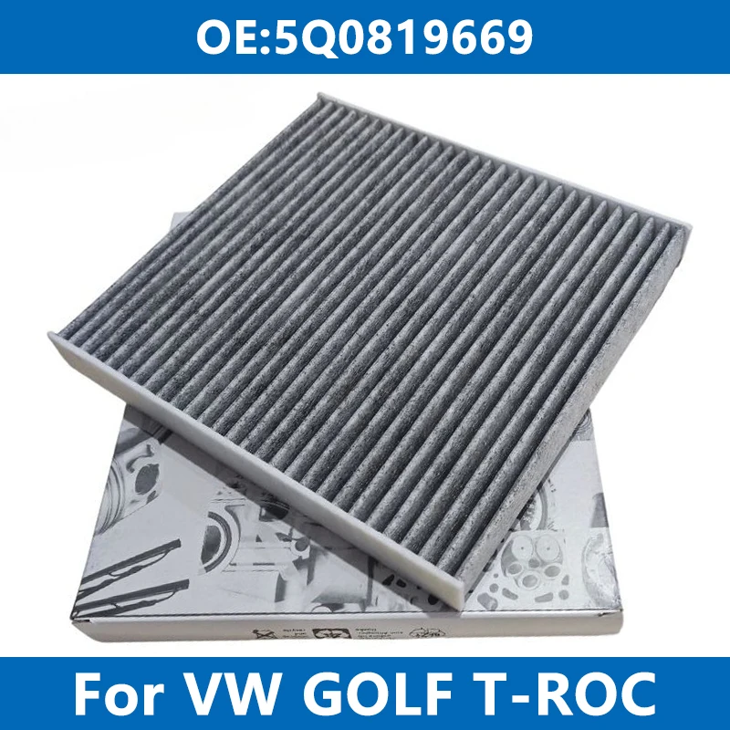 Car Cabin Air Filter 5Q0819669 For VW ARTEON ATLAS CADDY CRAFTER GOLF VII VIII PASSAT B8 T-ROC TIGUAN 1.2 1.4 1.5 1.6 2.0TDI TSI