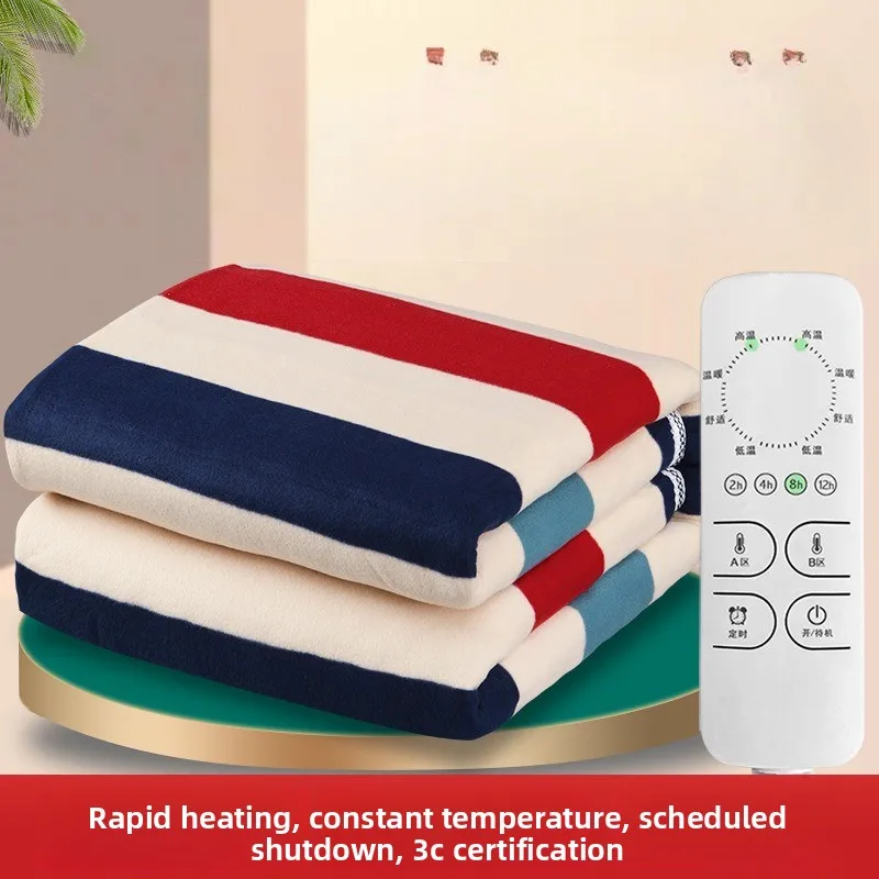 3C Certified Electric Blanket Dual Control Dorm Waterproof Smart Temperature Electric Blankets for Beds Heating Blanket