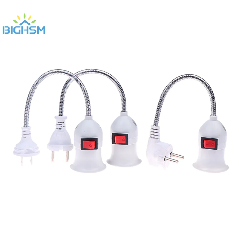 Adaptador de enchufe de luz de extensión, convertidor de enchufe de lámpara, soporte de bombilla E27, adaptador de bombilla de todas las direcciones